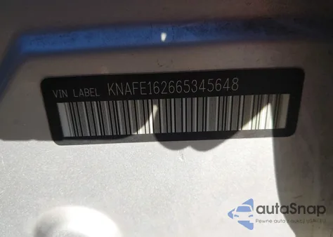 2006 Kia Spectra5 из США, поврежденный, VIN KNAFE162665345648